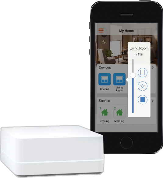 Lutron App Home Screen and Smart Bridge